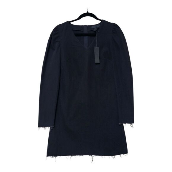 500 Maison Cinqcent S Dress Black Denim Distressed Destroyed Raw Grunge Punk - Picture 5 of 9